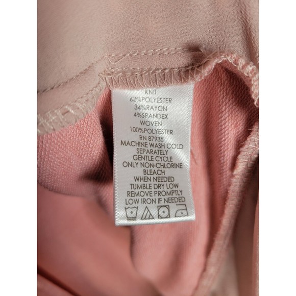 LOGO Lori Goldstein Open Front Cardigan Sweater Womens Plus Size 2X Pink - Picture 13 of 16